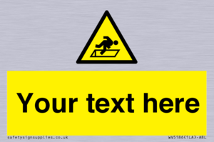 Custom Warning Hatch Sign